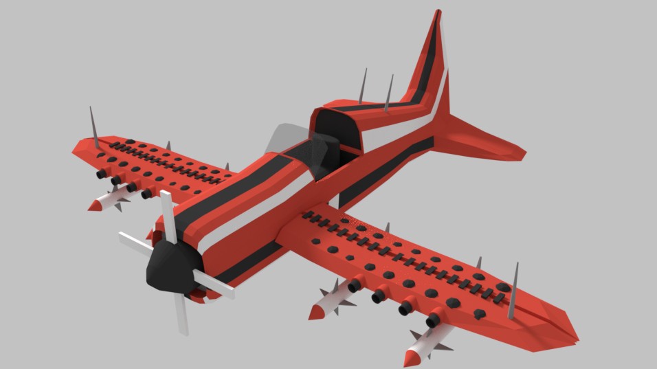Low Poly War Plane preview image 1